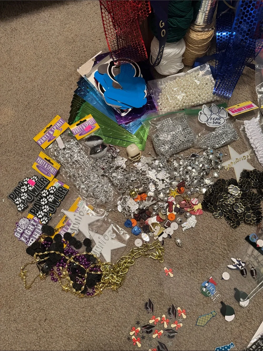 Assorted Party Craft Embellishments - Multicolor